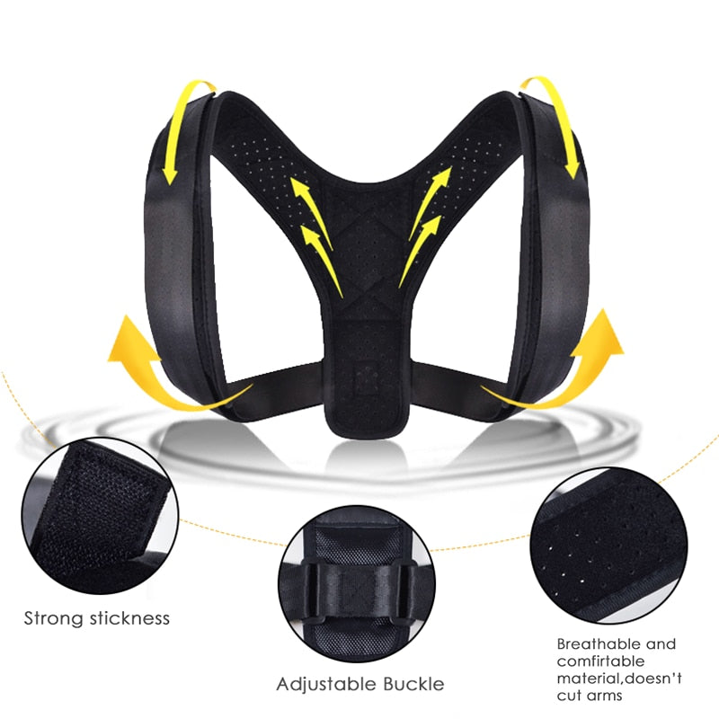 Adjustable Posture Corrector for Men and Women Back Posture Brace Clavicle Support Stop Slouching and Hunching Back Trainer - NATASHAHS