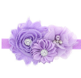 Bandeau bébé fille Nourrisson Cheveux en tissu floral Nœuds à nouer Nouveau-né Bijou de tête diadème bandeau Cadeau Tout-petits pansement fleur cristal Ruban