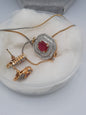 Magnifique arrangement de perles blanches pour boucles d'oreilles rondes et collier inspiré du tournesol