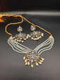 WHITE ROYAL STYLE EARRINGS & CHOKER FOR ROYAL PEOPLE - NATASHAHS