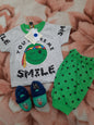 Baby pants and shirt set of 2 pcs in green and grey color - NATASHAHS