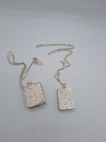 Pure silver metal Holy Book locket pendant necklace with pure silver chain openable