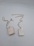 Pure silver metal Holy Book locket pendant necklace with pure silver chain openable