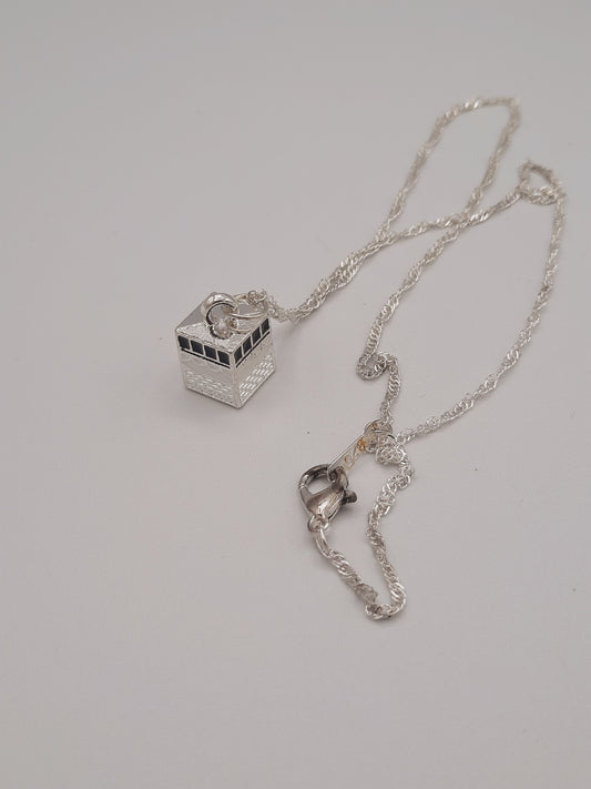 Islam muslim kaaba in mecca pendant muslim silver-plated kaaba pendant with chain