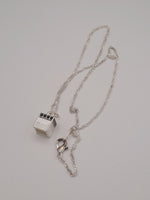 Islam muslim kaaba in mecca pendant muslim silver-plated kaaba pendant with chain