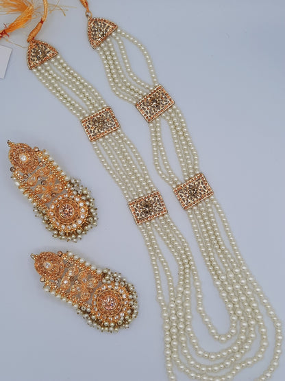 Bridal Bold Style Earrings with long necklace - NATASHAHS