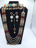 Bridal Jewelry in Golden base with multicolor precious stones - NATASHAHS