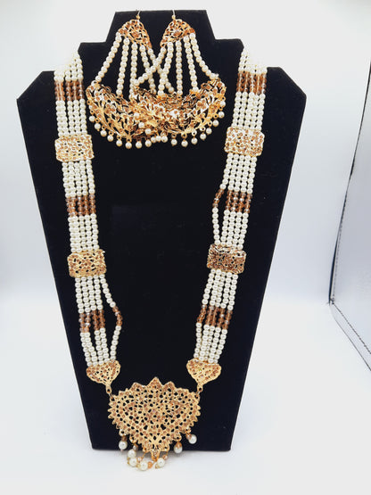 Rajwadi style long necklace maala - NATASHAHS