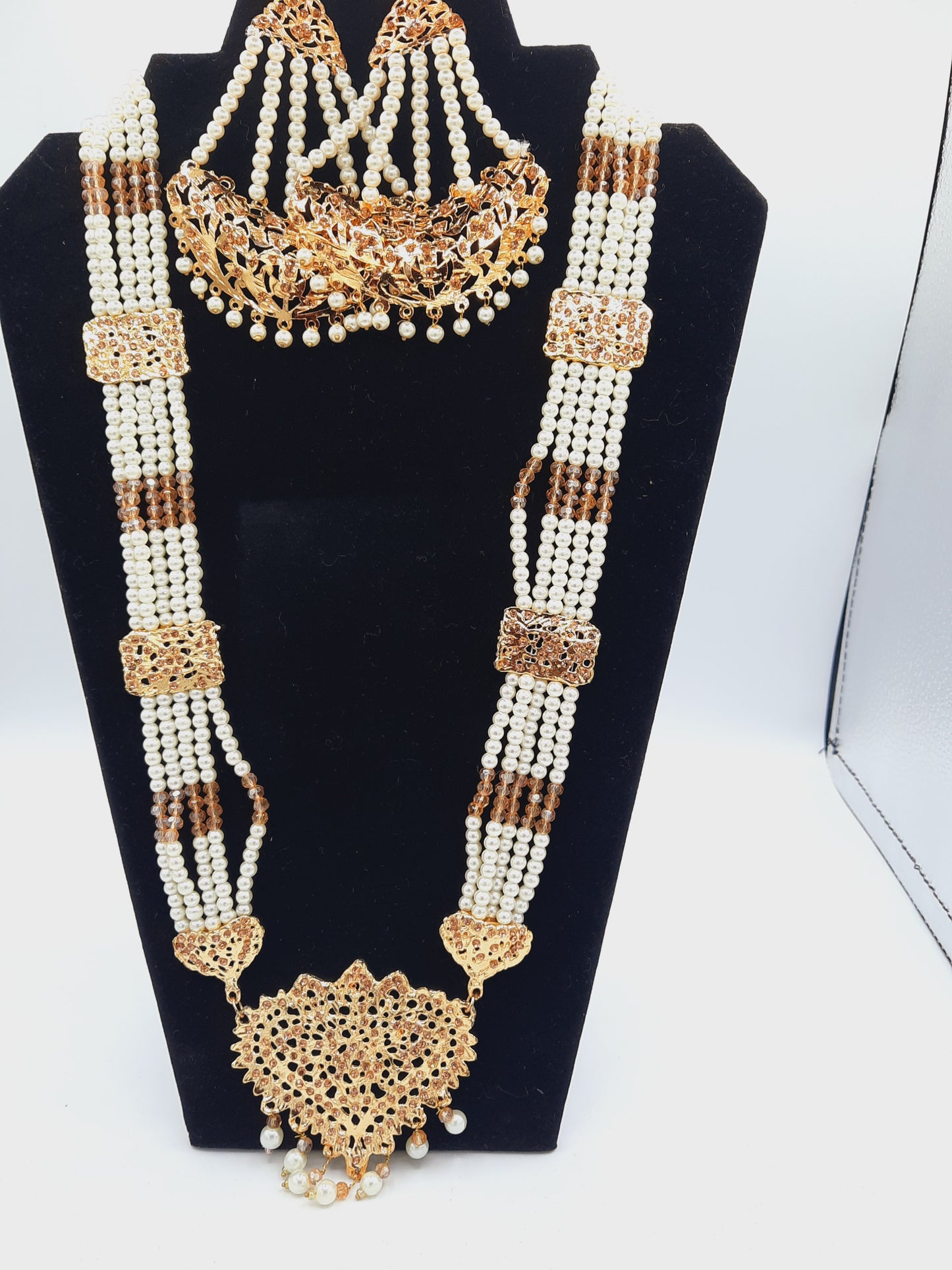 Rajwadi style long necklace maala - NATASHAHS