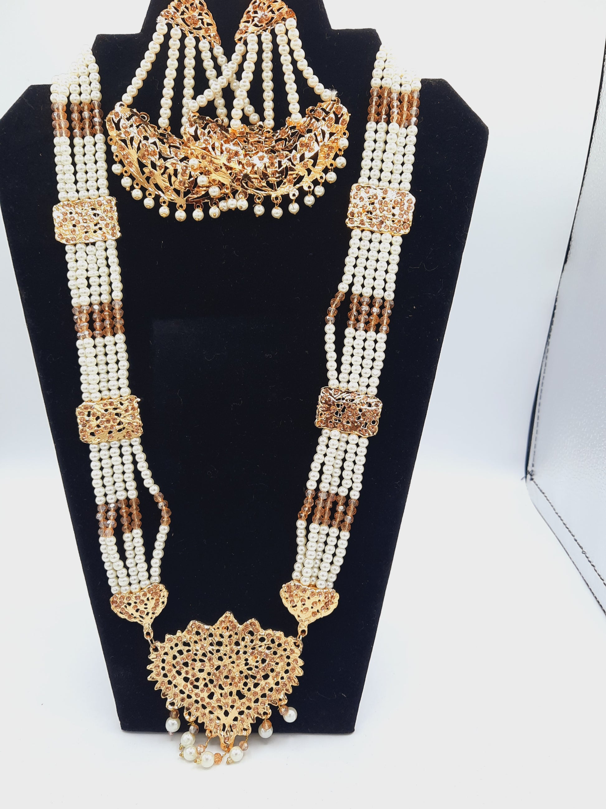 Rajwadi style long necklace maala - NATASHAHS