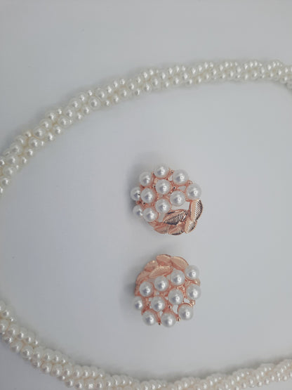 Elegant Style white Black & Green pearl sets for elegant ladies - NATASHAHS