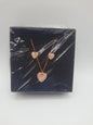 Gold plated heart shaped pendant and earrings set - NATASHAHS