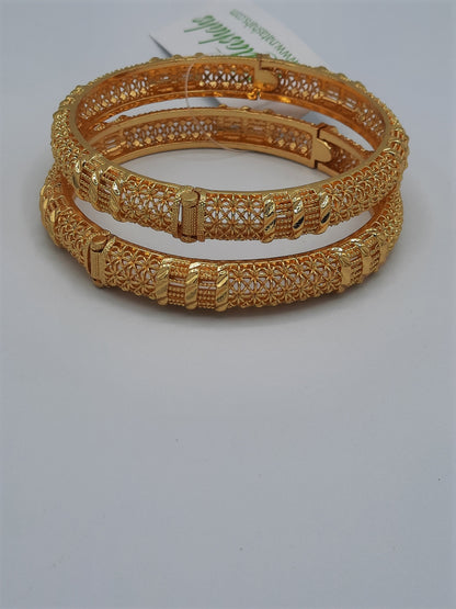 Adjustable Bangle openable bangle standard size imitation gold polished bangle - NATASHAHS