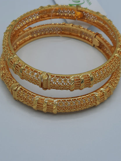 Adjustable Bangle openable bangle standard size imitation gold polished bangle - NATASHAHS