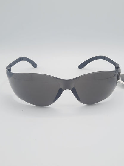 Sports curved dark gray/black wraparound sunglasses with dark grey frame and dark grey lenses