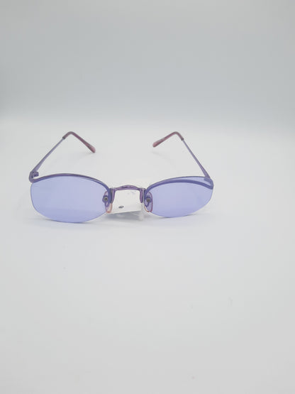 Elegant Purple Oval Sunglasses with Tinted Lenses