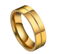 Acheerup Engrave Name Stainless Steel 6mm Men Wedding Zircon Ring Personalized Wedding Jewelry Engagement Gift For Lovers