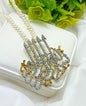 Bismillah Ayat calligraphy pendant with pearl necklace - NATASHAHS