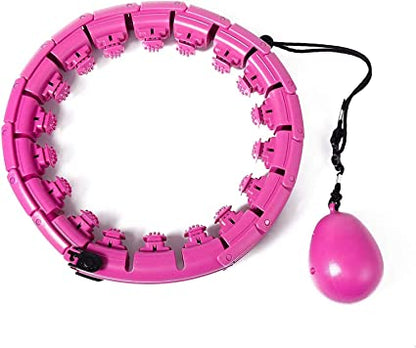 Weighted Smart Hula Hoop That Will not Fall, Smart 24 Sections Detachable Hoola Hoop, Suitable for Adults and Children