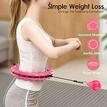 Weighted Smart Hula Hoop That Will not Fall, Smart 24 Sections Detachable Hoola Hoop, Suitable for Adults and Children