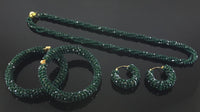 Elegant Style white Black & Green pearl sets for elegant ladies by Natashahs - NATASHAHS