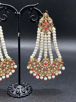 Nauratan hand crafted jhoomer style earrings with polki work earrings