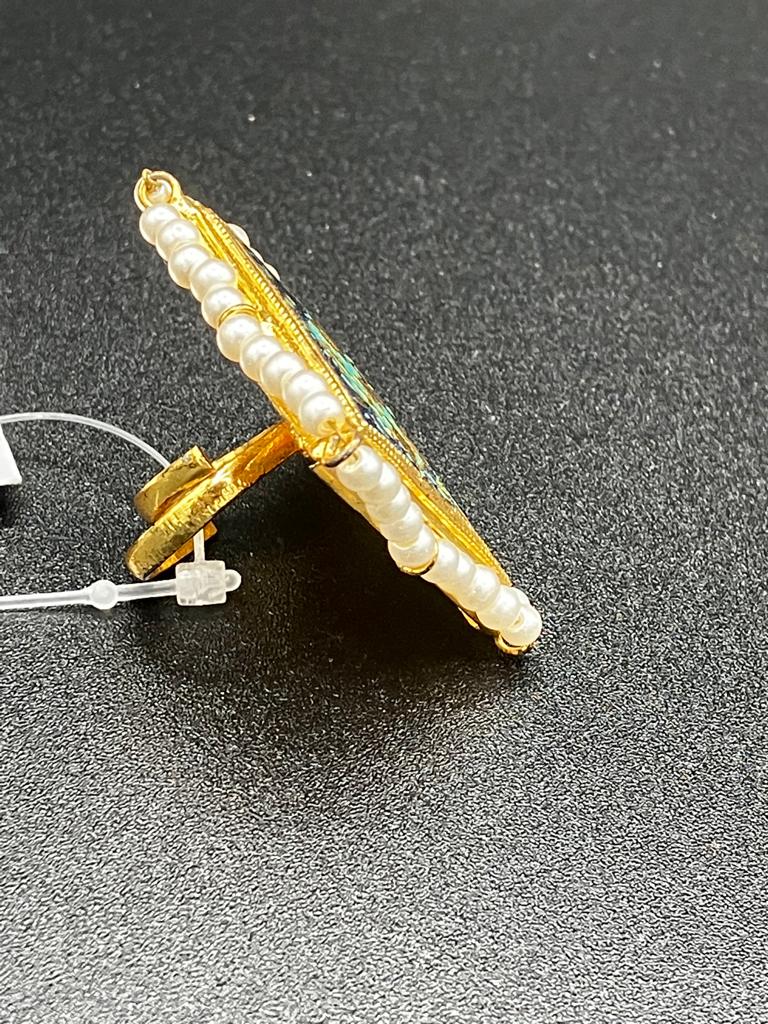 Adjustable Indian Meena rings in various colors fashionale fancy to match your dress - NATASHAHS