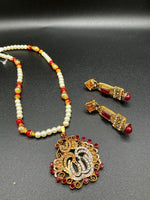 Allah Pendant Necklace For Women Islamic embellished with zircons and semi precious stones Jewelry Gifts