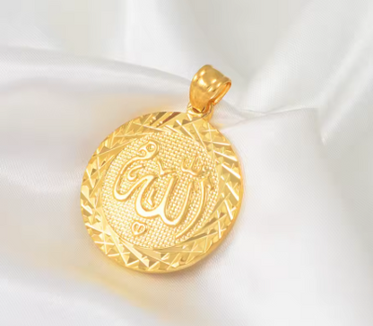 3.2CM Allah Charms Pendants Gold Plated for Women Men,Arabic Muslimic Jewelry - NATASHAHS