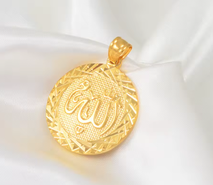3.2CM Allah Charms Pendants Gold Plated for Women Men,Arabic Muslimic Jewelry - NATASHAHS