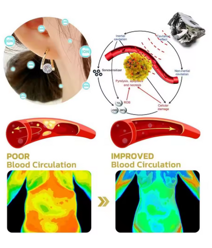 Lymph Earrings Lymphvity Germanium Ear Ornament Magnetherapy Weight Loss Earrings Lymphatic Earrings Gift for Girlfriend Wife - NATASHAHS