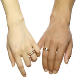 Acheerup Engrave Name Stainless Steel 6mm Men Wedding Zircon Ring Personalized Wedding Jewelry Engagement Gift For Lovers