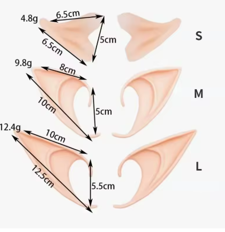 1Pair Cosplay Angel Elf Ears Halloween Masquerade Party Costumes Halloween Party Decoration Supplies Photo Props Clip Earrings - NATASHAHS