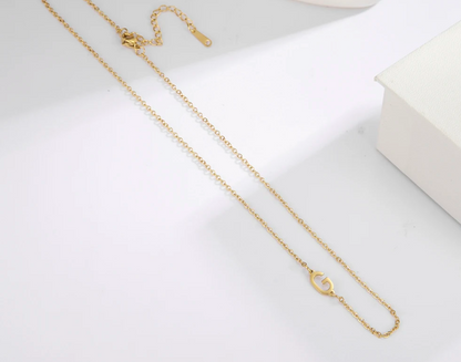 Custom Sideways Initial Letter Necklaces For Women Jewelry Stainless Steel A-Z Alphabet Personalized Necklace Gift - NATASHAHS