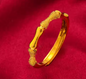 Fine Jewelry Wholesale Fashion Woman Girl Birthday Wedding Gift Heart Bamboo Joint 24KT Gold Resizable Ring - NATASHAHS