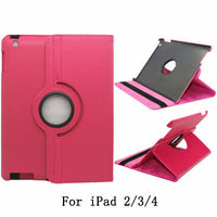 IPAD 2 / 3 / 4 - 360 ROTATING LEATHER STAND CASE SMART COVER