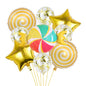 1 ensemble de ballons en aluminium pour beignets de crème glacée, ballons confettis bonbons, joyeux anniversaire, décor de fête prénatale garçon fille, fournitures de fête à faire soi-même