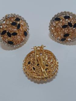 PINK BOLD STYLE FULL MOON EARRINGS - NATASHAHS