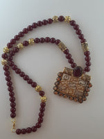 NATASHAHS MAROON LOH-E-QURANI LOCKET - MAALA STYLE - NATASHAHS