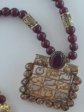 NATASHAHS MAROON LOH-E-QURANI LOCKET - MAALA STYLE - NATASHAHS