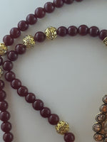 NATASHAHS MAROON LOH-E-QURANI LOCKET - MAALA STYLE - NATASHAHS