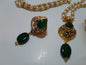 Navy Blue Golden Base Pendant Set - NATASHAHS