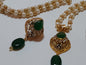 Green Golden Base Pendant Set - NATASHAHS
