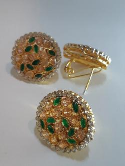 PINK BOLD STYLE FULL MOON EARRINGS - NATASHAHS