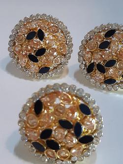 PINK BOLD STYLE FULL MOON EARRINGS - NATASHAHS