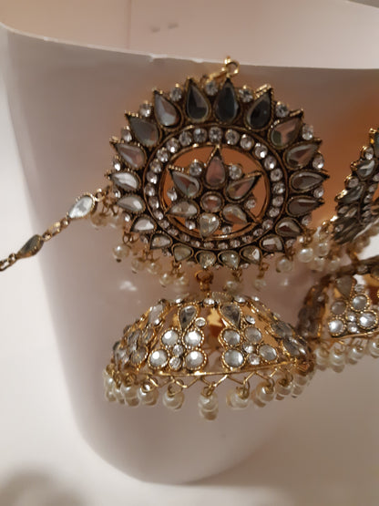 Natashahs Anarkali Style Kundan Jhumkas - NATASHAHS