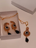 Golden Carrie design jewelry set - NATASHAHS