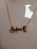 Personalized Name Necklace with a fairy For Women Men Gold Silver Chain Lovers - NATASHAHS