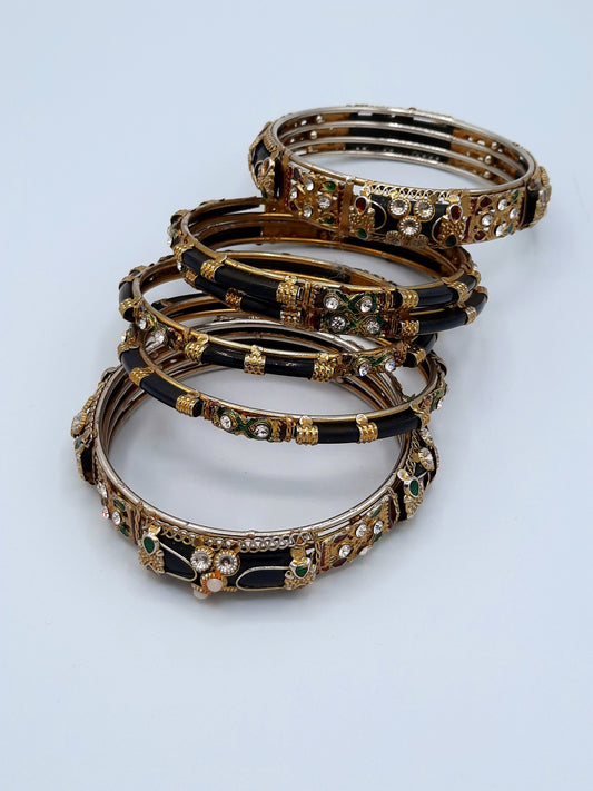 Black indian bangles 2.80 size - NATASHAHS