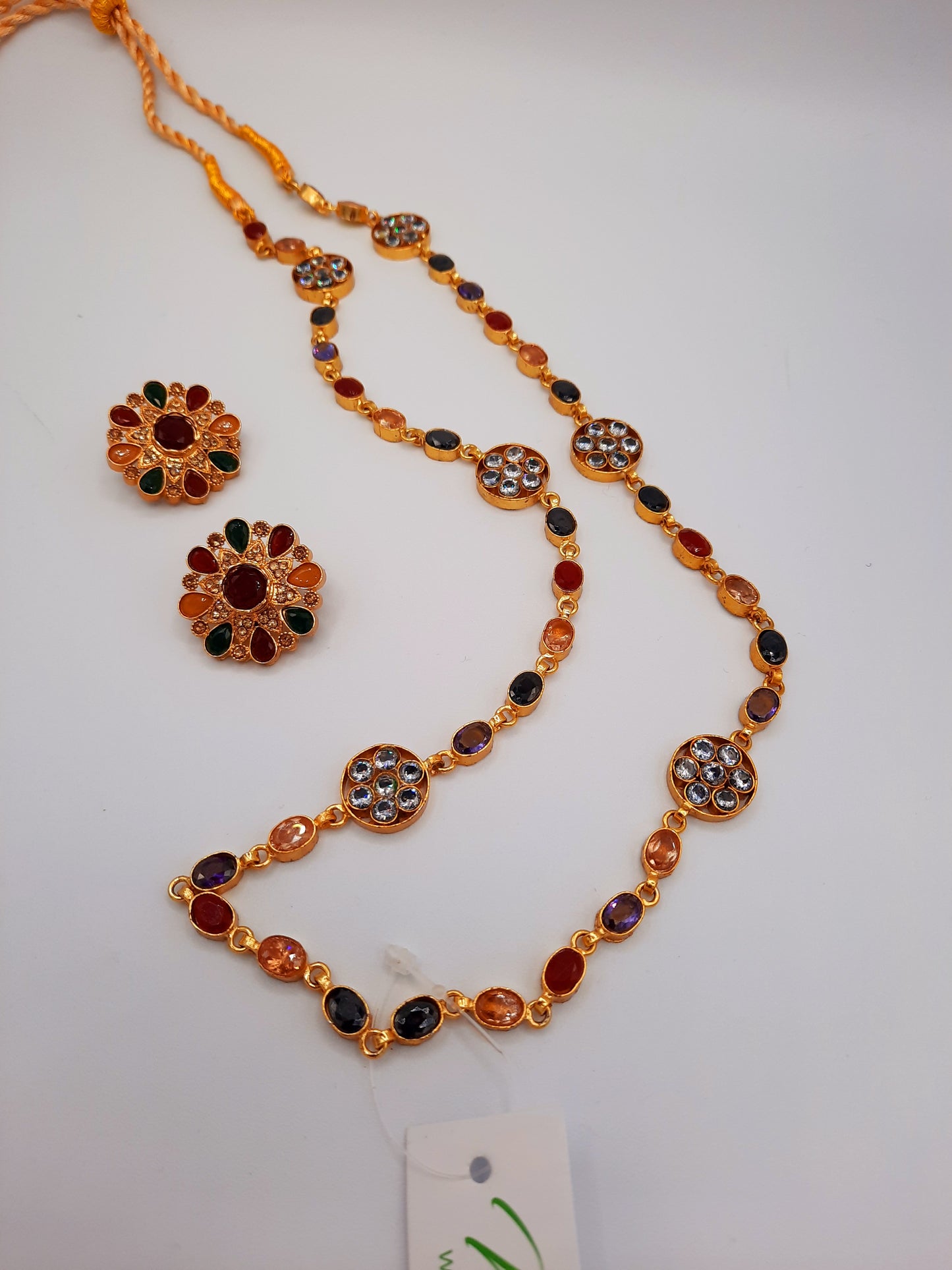 Royal multi stoned elegant long necklace NS-04P12 - NATASHAHS